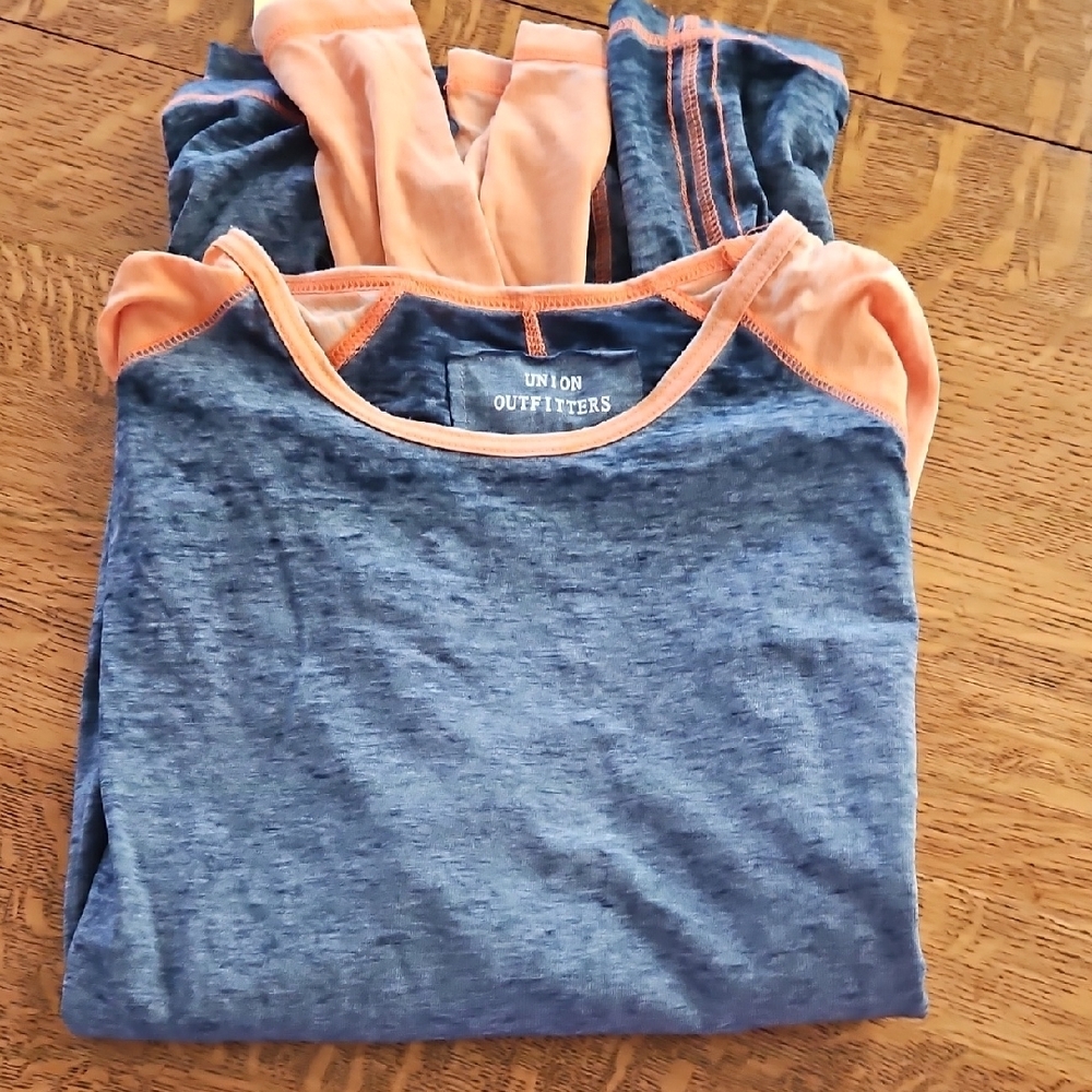 NWT Mens Blue Orange Lightweight Long Sleeve Shirt  SZ XXL